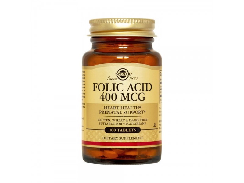 Solgar Folic Acid 400mg 100 Tabs