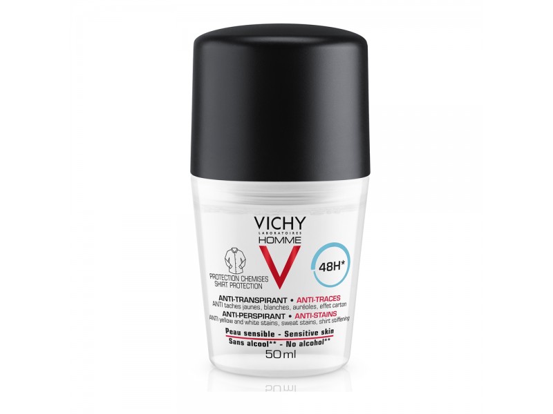 VICHY Deodorant Homme 48h No Trace Roll-on 50ml