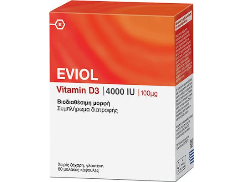 Eviol Vitamin D3 4000iu 100mcg 60 soft caps