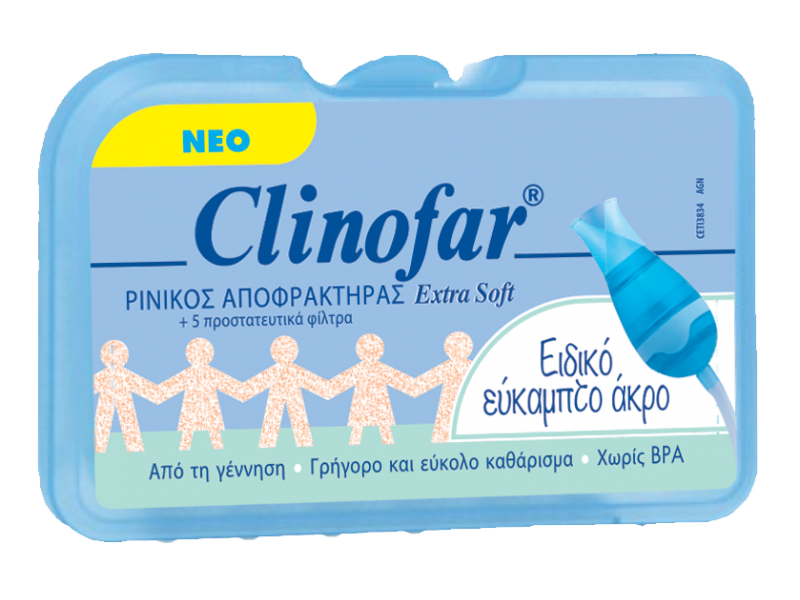 Clinofar Extra Soft Nasal Aspirator with 5 Protective Filters