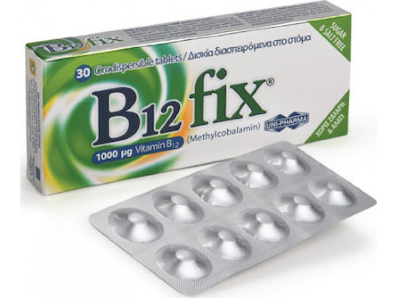 B12 Fix 1000μg 30 orodispersible tablets