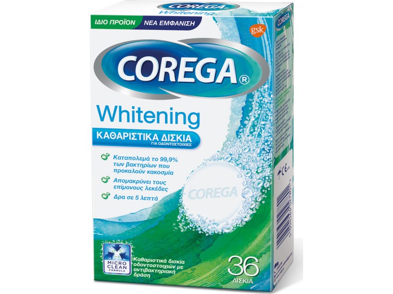 Corega Whitening 36 tablets
