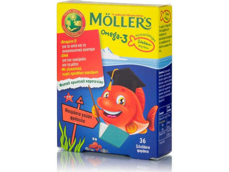 MOLLERS Omega 3 for Children-36 Jellies Strawberry