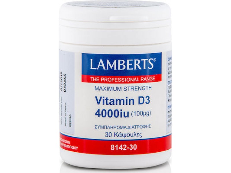 Lamberts Vitamin D3 4000iu (100mg) 30 Caps