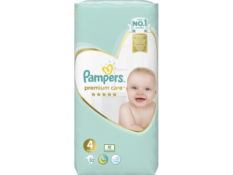Pampers Premium Care No 4 (9-14kg) 52pcs