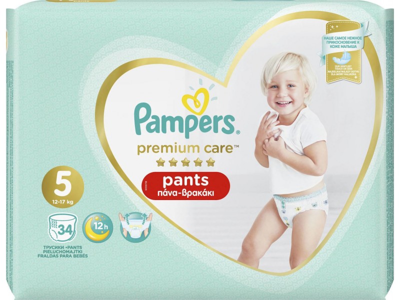 Pampers Premium Care Pants No 5 (12-17 kg) 34pcs
