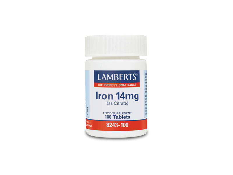 Lamberts Iron 14mg (Citrate) 100 Tablets