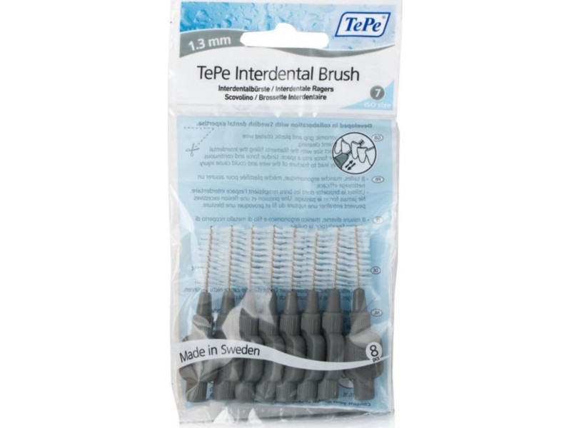 TePe Interdental Brush Grey Size 7 - 1.3mm 8pcs