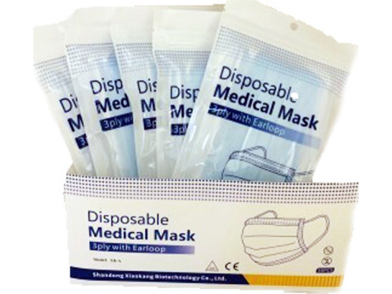 Masks 3ply Light Blue(EN14683)-50 Pieces