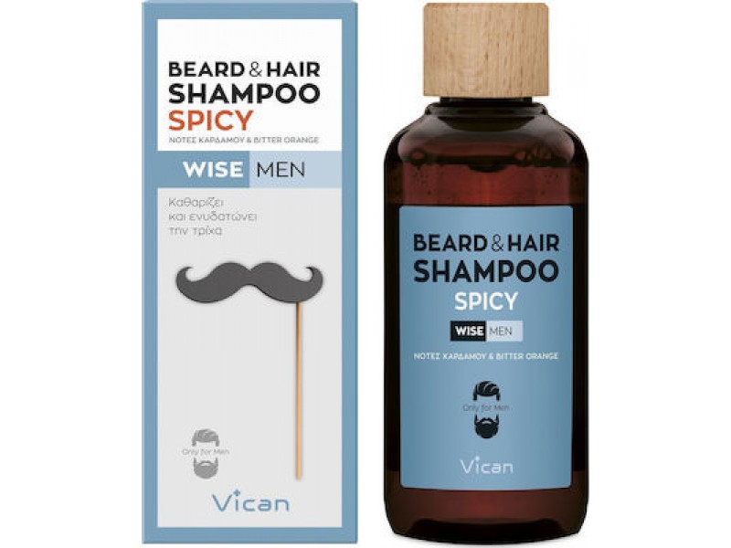 VICAN WISE MEN - BEARD & HAIR SHAMPOO SPICY