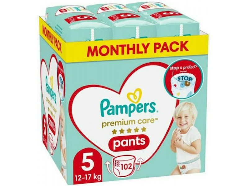 Pampers Premium Care Pants No. 5 12-17kg 102pcs