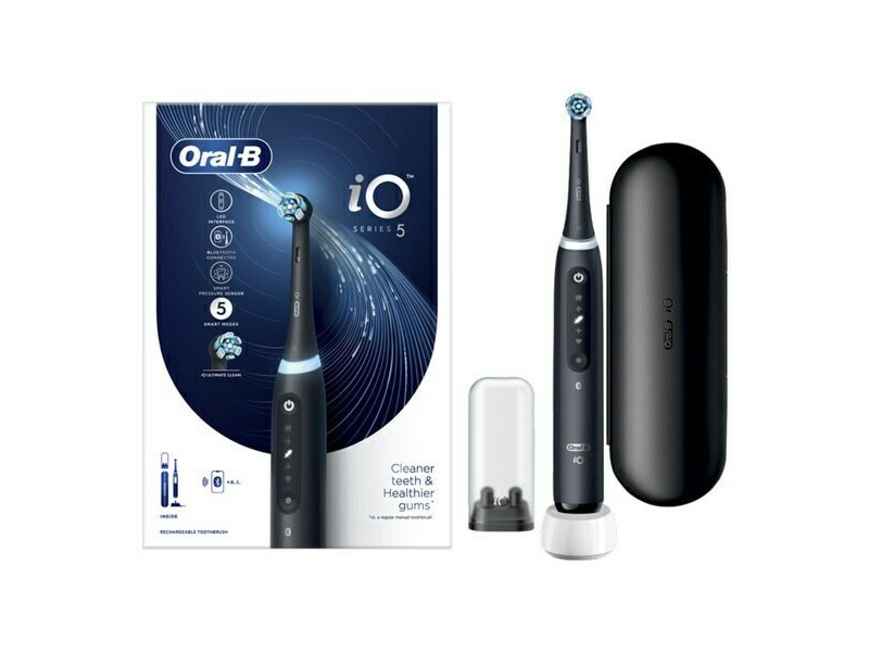 Oral-B IO Series 5 Electric Toothbrush with Pressure Sensor and Travel Case Black