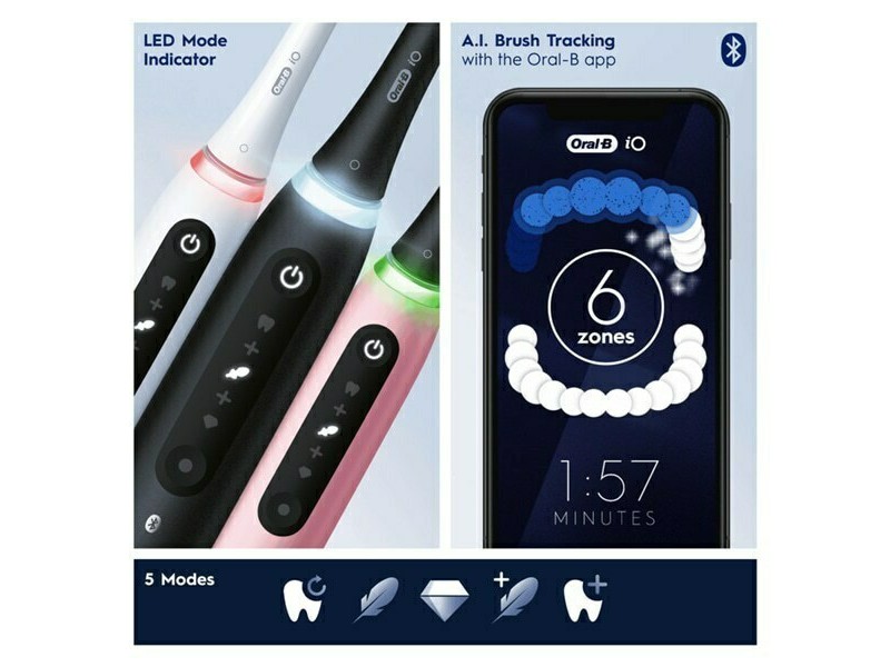 Oral-B IO Series 5 Electric Toothbrush with Pressure Sensor and Travel Case Black