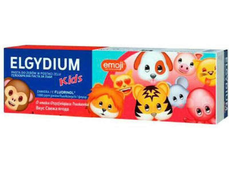 Elgydium Toothpaste Emoji 50ml 1400 ppm Strawberry Flavour 3-6 years old