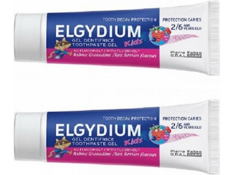 ELGYDIUM Kids Grenadine 3/6 years - children´s toothpaste 2 pcs