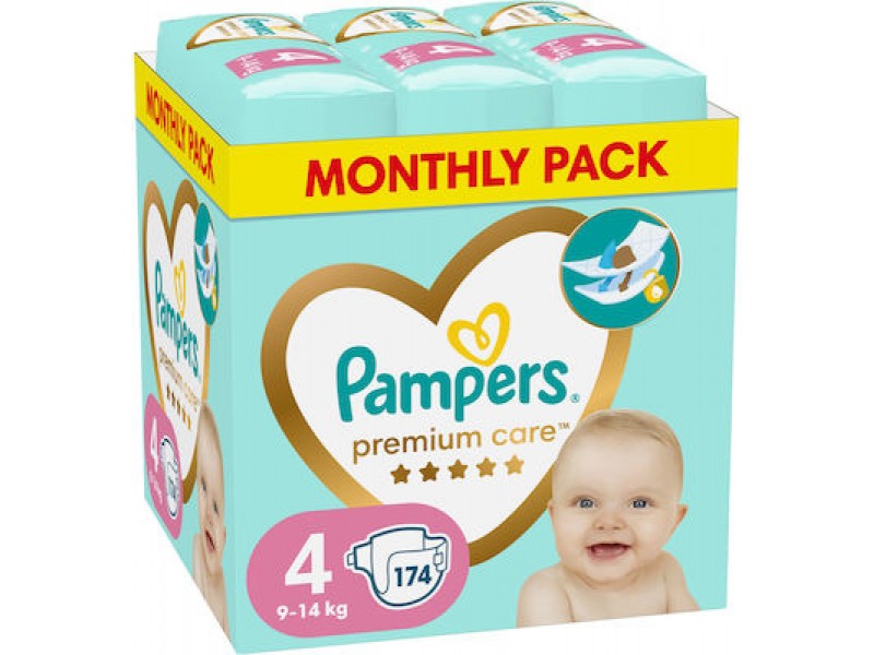 Pampers Premium Care No. 4  9-14kg 174pcs