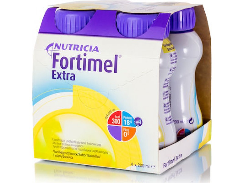 Nutricia Fortimel Extra 4 x 200ml Vanilla