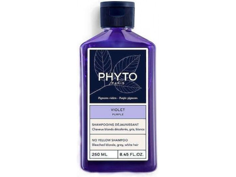 Phyto Violet No Yellow Shampoo For Bleached Blonde, Grey, White Hair 250ml