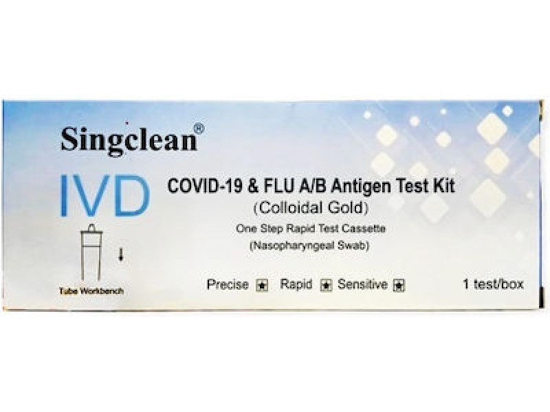 Singclean Ivd Covid-19 & Flu A/B Antigen Kit 1pc