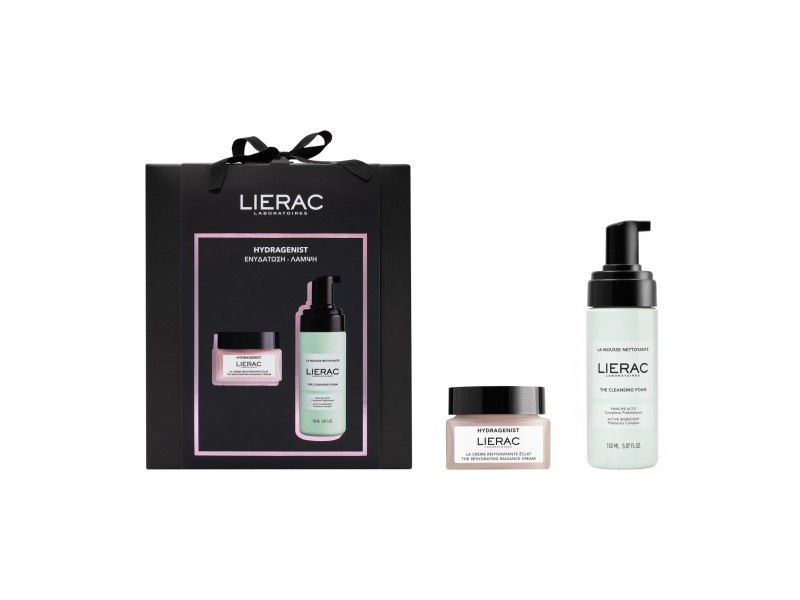 Lierac Hydragenist Skin Care Set for Moisturizing, Facial Cleaning & Brightening 2pcs