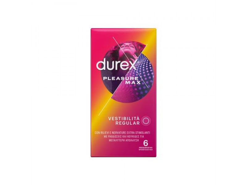 Durex Pleasure Max Ribbed Condoms 6pcs
