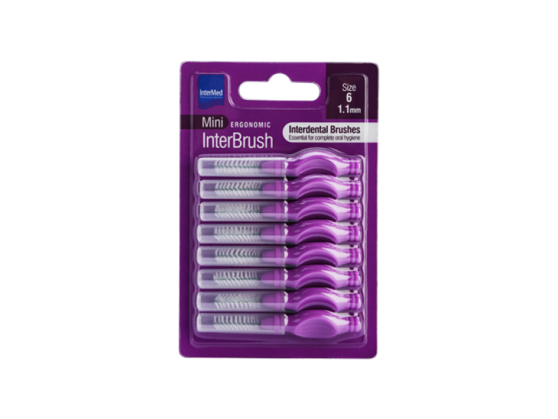 Intermed Ergonomic InterBrush Mini Size 6 1.1mm 8pcs.