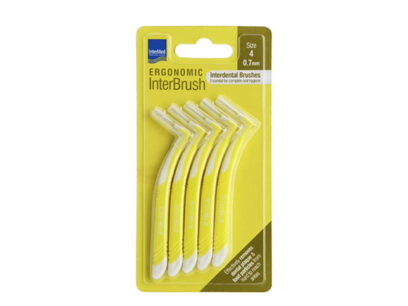 Intermed Ergonomic InterBrush Size 4 0.7mm 5pcs.